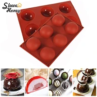 3pcs chocolate bomb mould round silicone hot chocolate mold baking valantine pudding mousse cake 3d ball jelly soap bread candy
