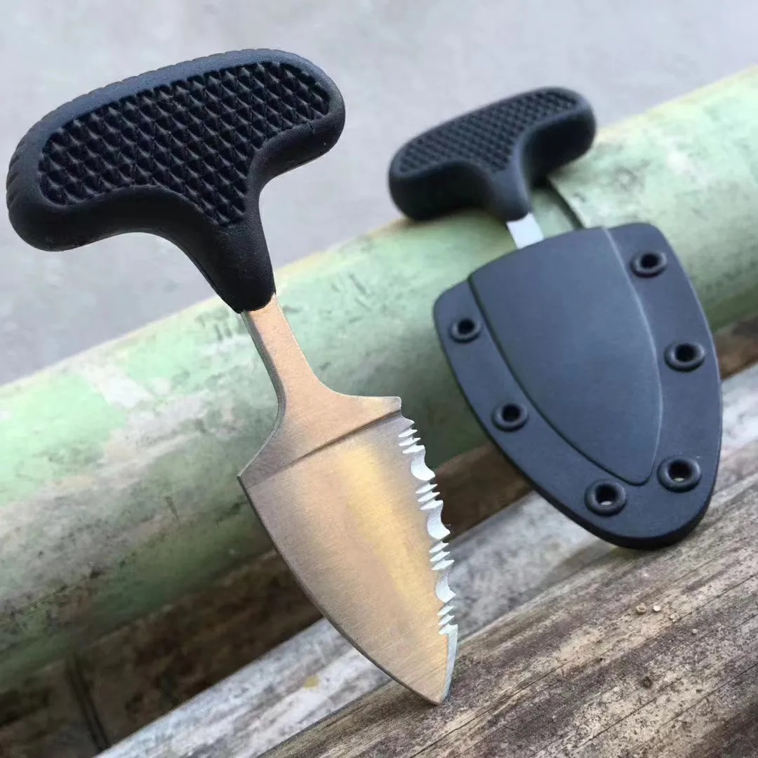 

Cold Steel Mini Fixed Blade Knife Outdoor Self-defense Rescue Rope Cutting Knife Field Survival Knife EDC Jagged Pocket Knife
