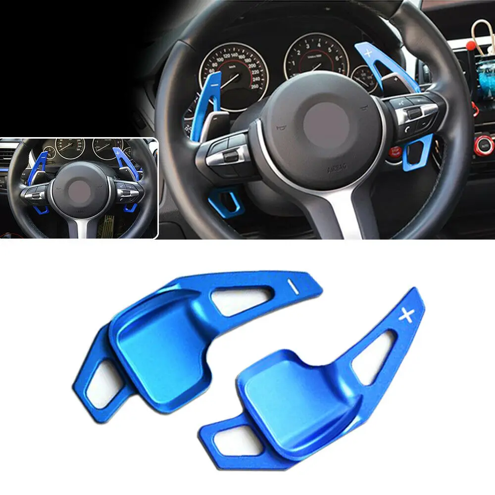 

2pcs car Steering Wheel Paddle Extensions Shifter Kit high quality blue aluminum Shift Paddles For BMW 3 4 5 6 Series F10 F30 i8