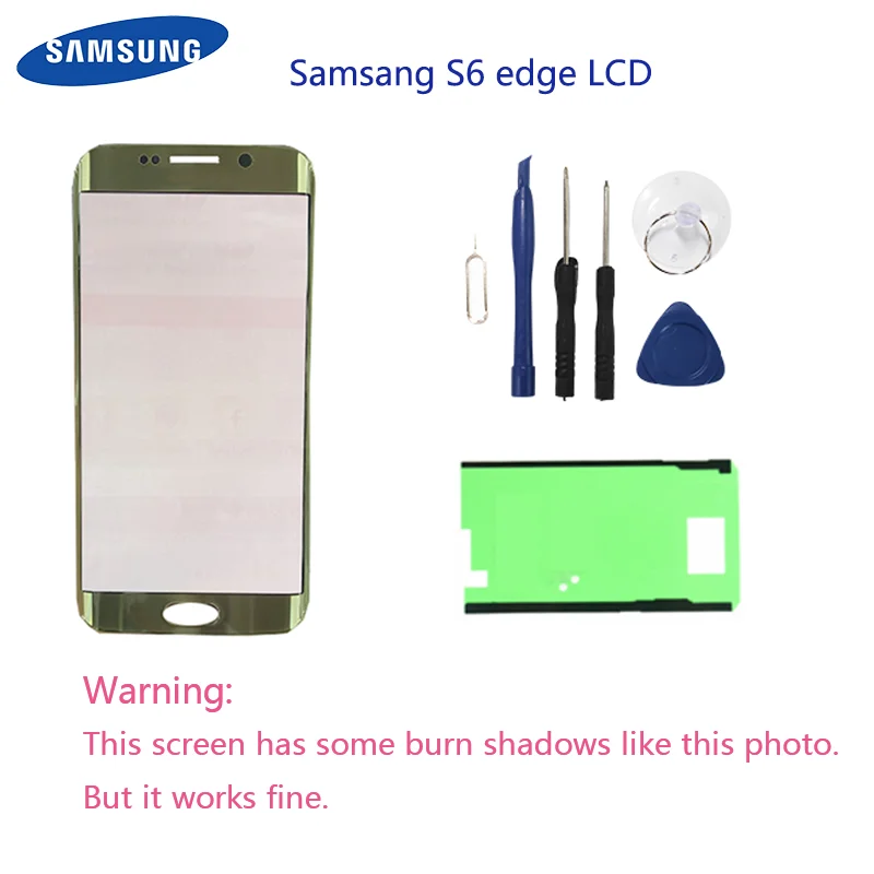 100% оригинал для SAMSUNG GALAXY S6 Edge G925F G925A ЖК дисплей с сенсорным экраном 5 1''|Экраны