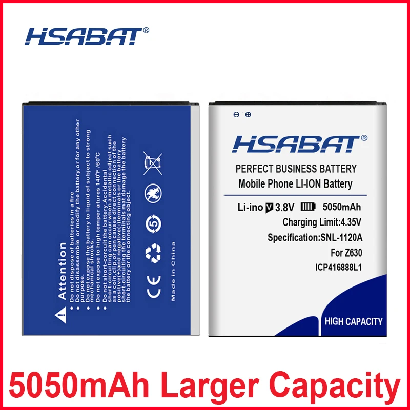 HSABAT 0 цикла 5050 мА/ч, Батарея для acer ICP416888L1 Z630 T03 T04 Z630S BAT-T11 высокое качество мобильного телефона запасной аккумулятор