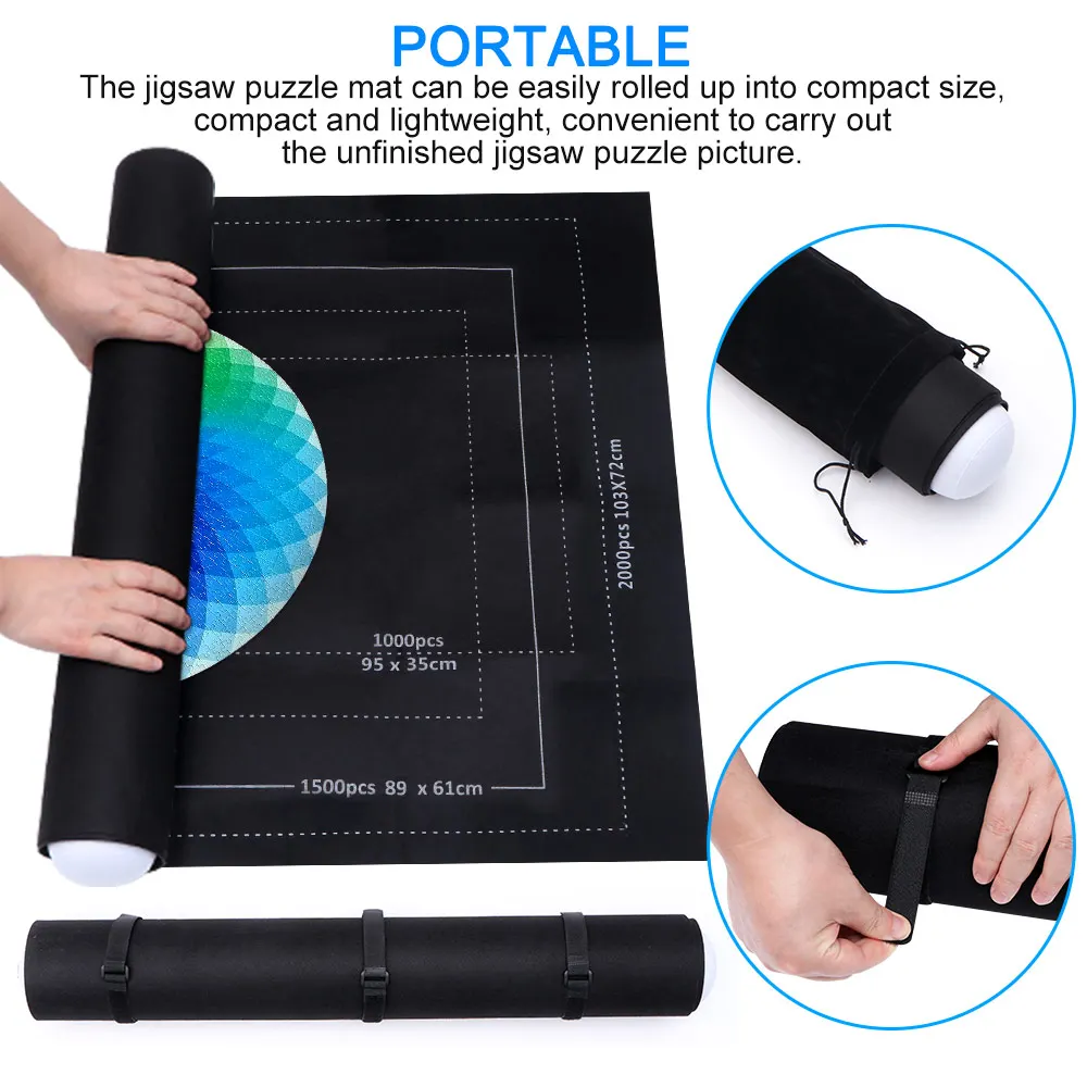 До 1500/2000 штук Пазлы для хранения профессиональные рулон Коврик войлочные коврики