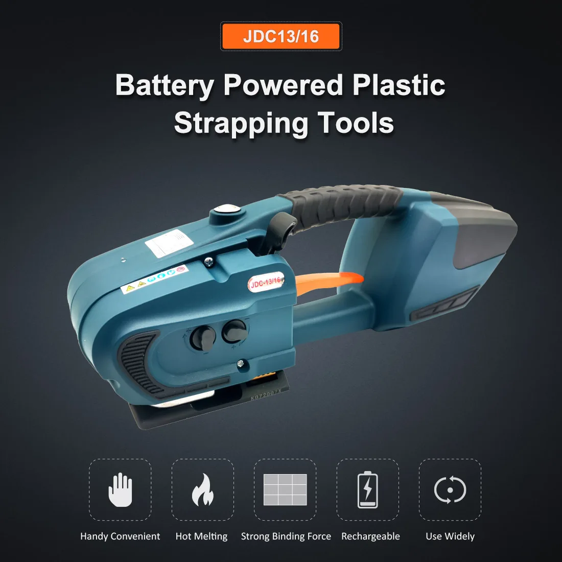 Два Батарея приведенный в действие PP/лента из ПЭТ инструменты JDC13 16mm для машина