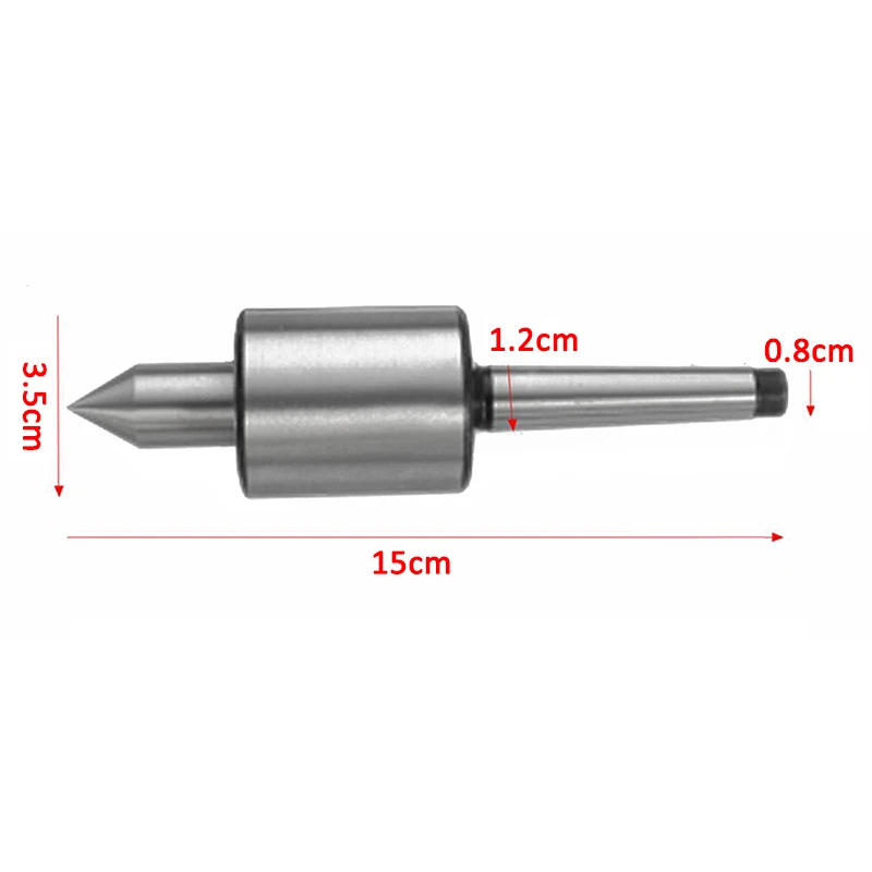 

MT1 Precision Live Center Morse Taper Triple Bearing Steel Lathe Arbor Machine Revolving Tool for High Speed Turning CNC Work