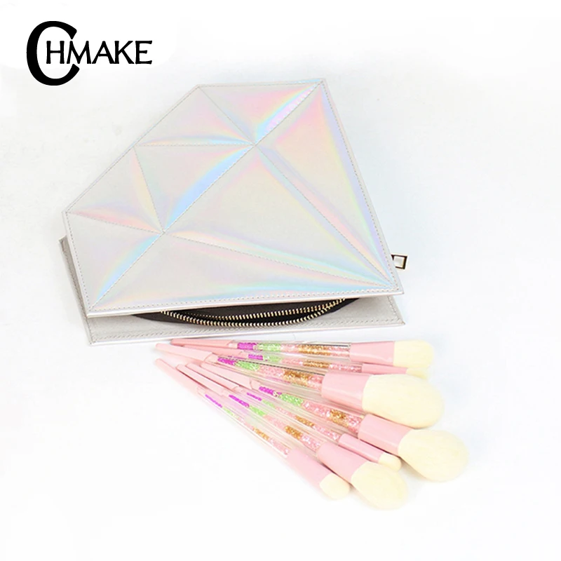 CHMAKE 8pcs diamond colorful makeup brush set professional make up brushes high quality cosmetic tools kit with bag | Красота и