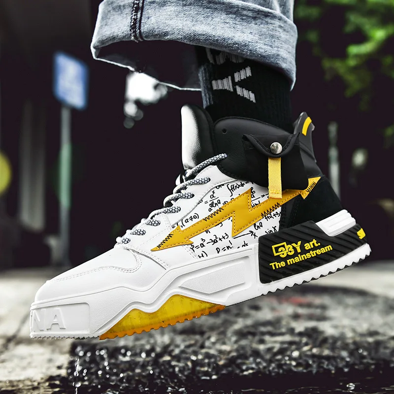 

Stylish Men Skateboarding Shoes Men's Casual Sneakers Male Shoe Hard-Wearing High Top Footwear Zapatos De Hombre Dropshipping