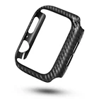 Черный тонкий бампер из углеродного волокна для Apple Watch SE, чехол 40 мм, 44 мм, 41 мм, 45 мм, 42 мм, жесткий чехол серии 7, 6, 5, 4, 3