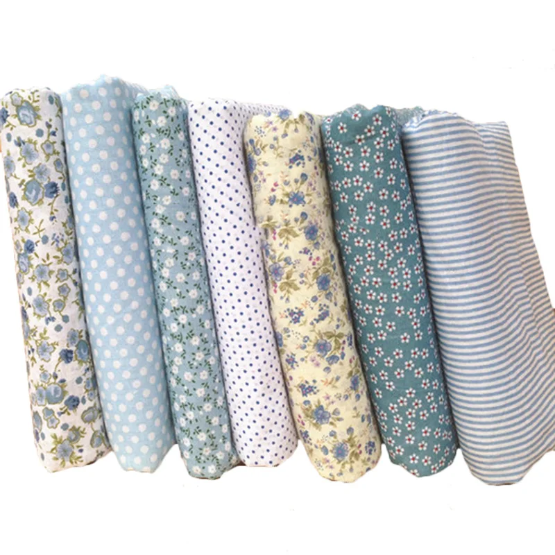 7 шт. 25x25 см хлопковая ткань для вышивки швейная кукол сделай сам Лоскутная Ткань