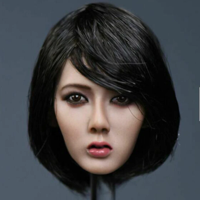 

YMTOYS In stock 1/6 Scale Asia Girl Xiu Head Sculpt Model with Short Hair for 12" Action Figure Doll