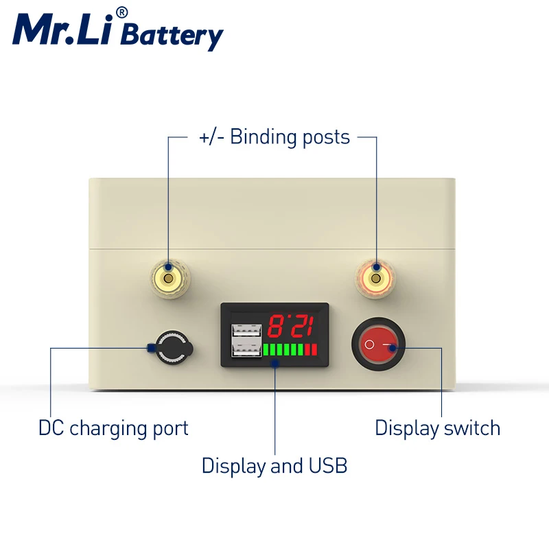 Mr.Li 12V 25Ah Lifepo4 аккумуляторная батарея с 6A зарядное устройство для Открытый