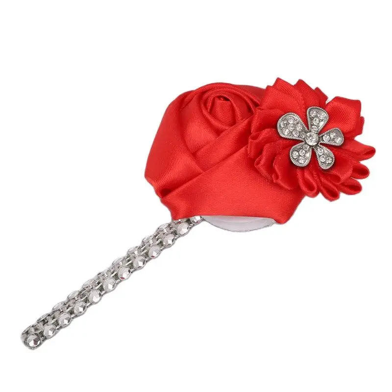 Бутоньерка Роза серебряные бутоньерка с бриллиантами булавка для лацканов