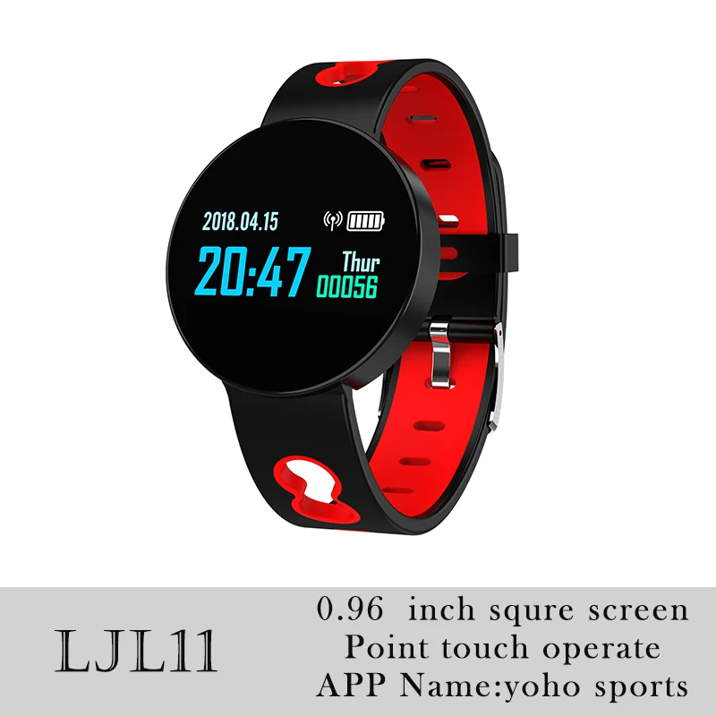 LJL11 Red Умные часы с Bluetooth Q9, водонепроницаемые, с напоминанием о звонках, умные часы для мужчин, с монитором сердечного ритма, фитнес-трекер, Android, IOS, телефон - Цвет: LJL11 Red