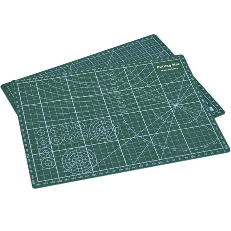 

2 Types PVC Cutting Mat Cutting Pad Patchwork Double Printed Self Healing Cutting Mat Craft Quilting Scrapbooking Board 20x30cm