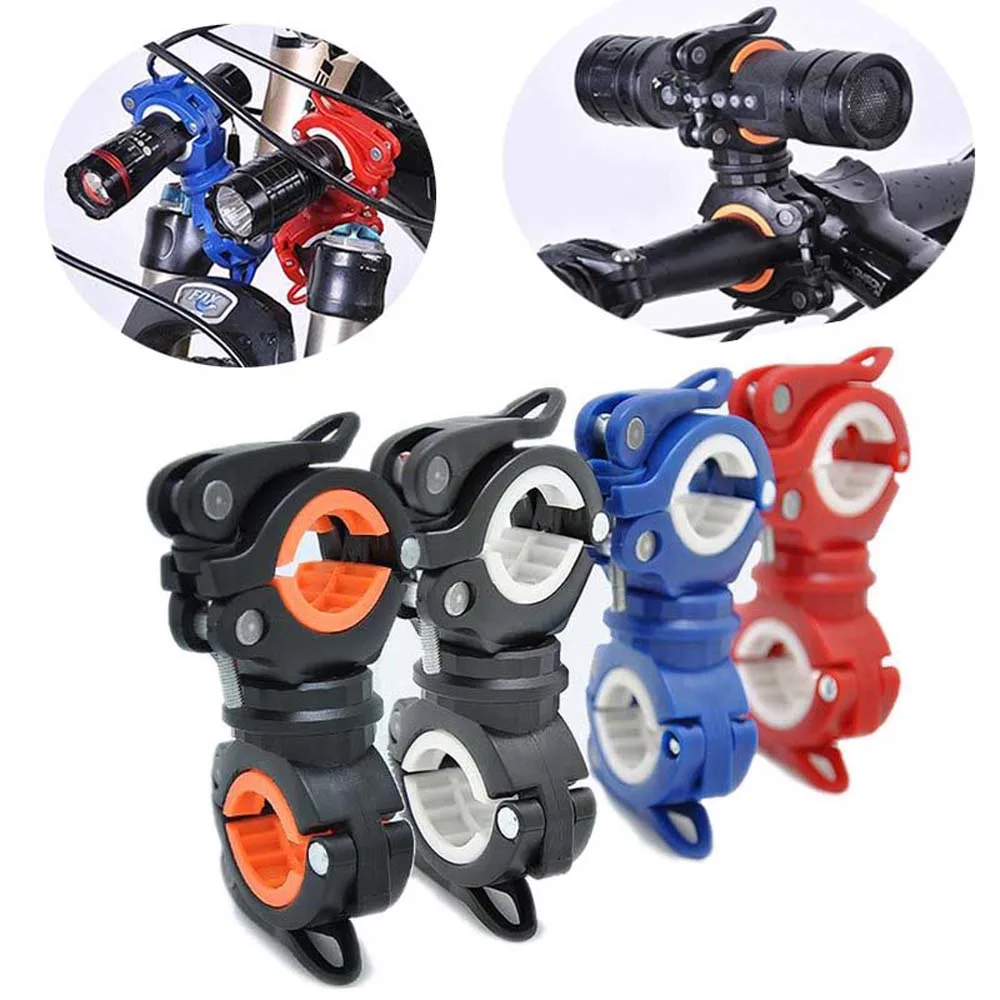

Bicycle Light Bracket Bike Lamp Holder LED Torch Headlight Pump Stand Quick Release Mount 360 Degree Rotatable