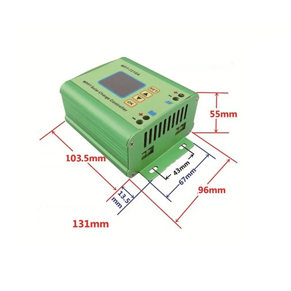 

Portable MPT-7210A Solar Charge Controller 10A Back-light LCD Display Auto MPPT Battery Charger Regulator