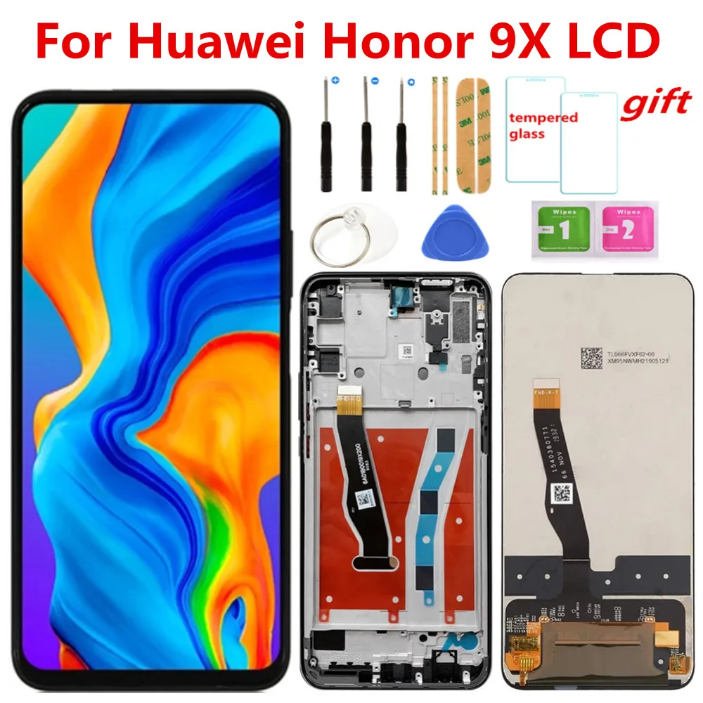 

Original 6.59inch For Huawei Honor 9X premium global edition STK-LX1 STK-L22 LCD Display Touch Screen Digitizer Assembly+Frame