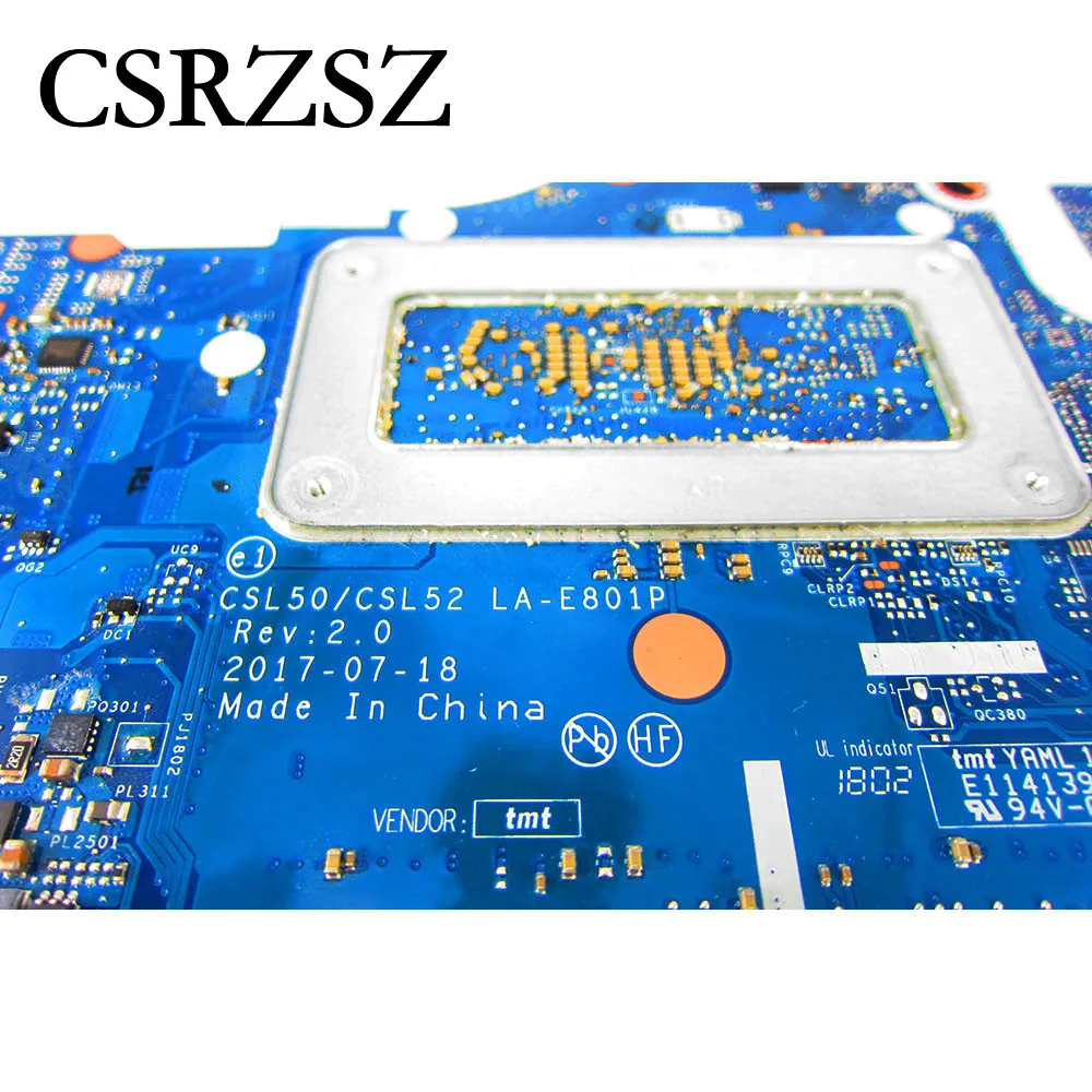 Материнская плата для ноутбука HP Pavilion 15-BS 924751 G6 I5-7200U CPU CSL50/CSL52 924751-001 501-250 |