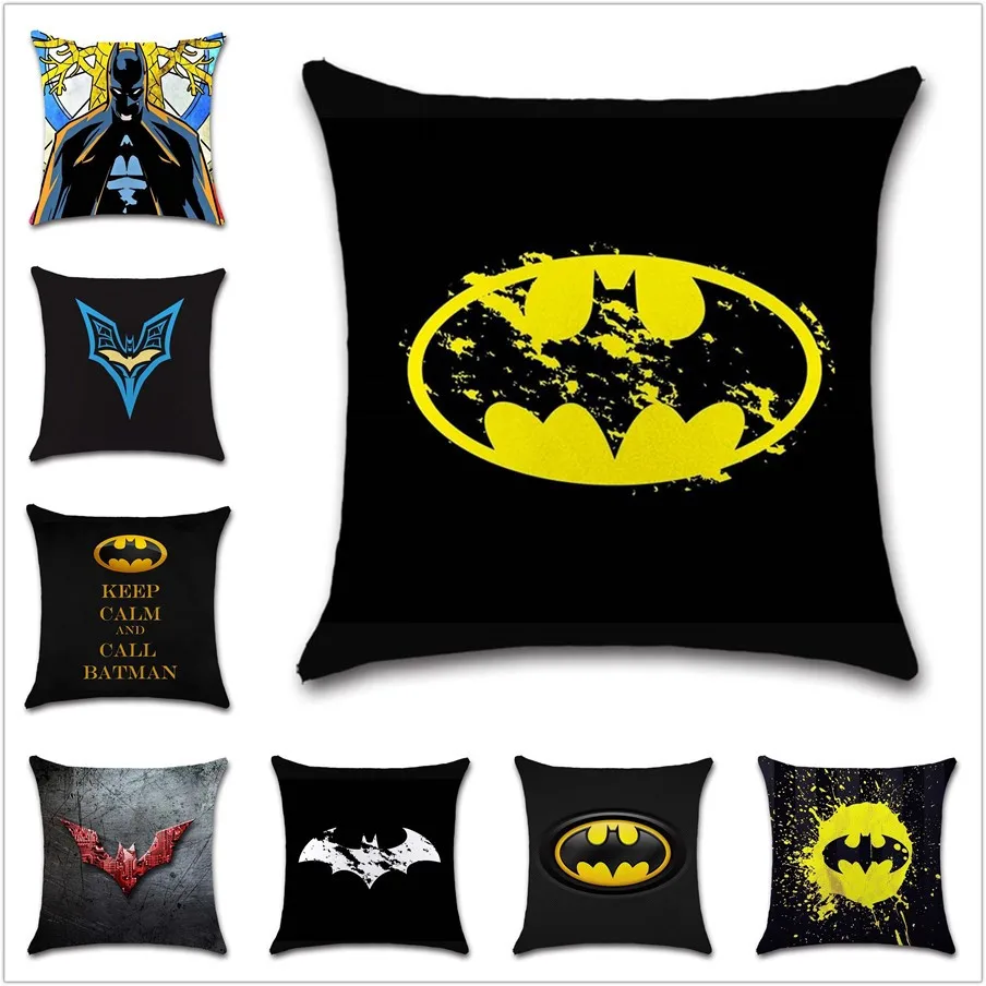 

Superhero logo art mark sign Cushion Cover Decoration chair Home sofa seat friend kids cartoon bedroom gift pillowcase