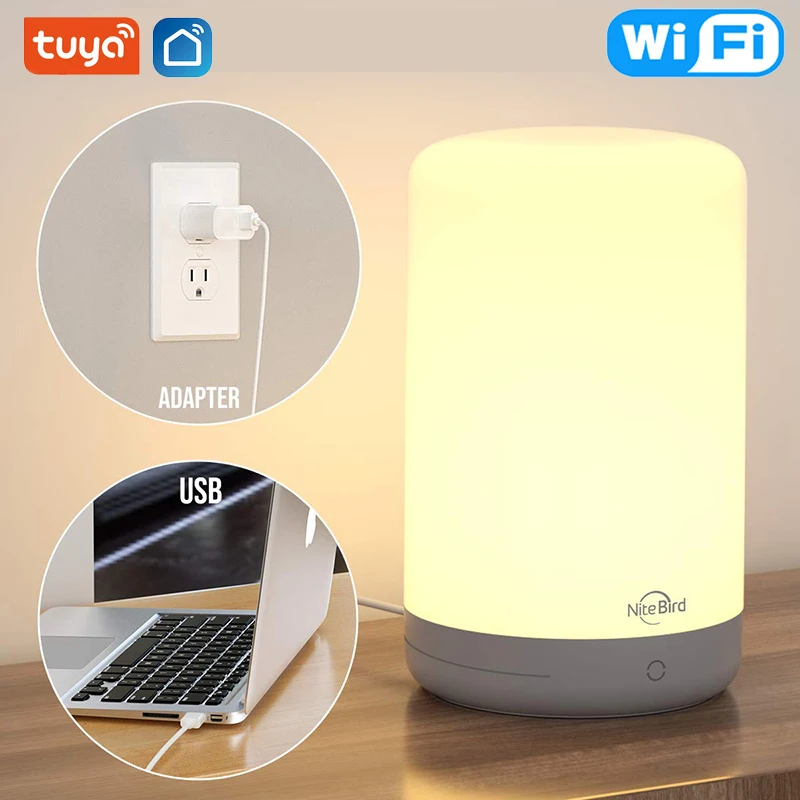 

NiteBird TUYA Smart Night Light 10W LED Dimmable Touch Sensor RGB Bedside Lamps Voice Control Works With Alexa Google Home