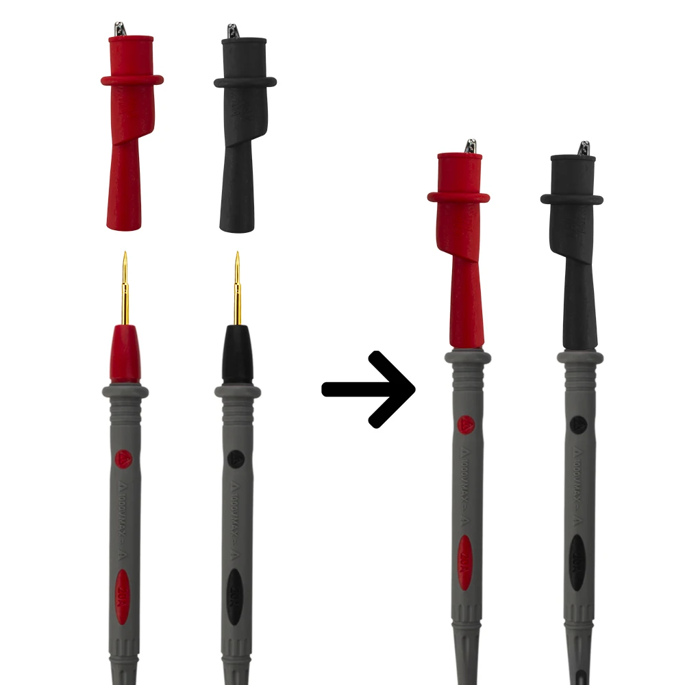 

Multimeter Test Pen Leads Silicone Wire Cable Line+Crocodile Clips Accessories