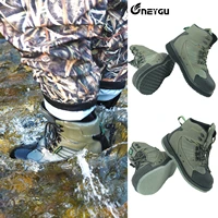 neygu new style outdoor wading boots for uni sex adult wear resisting fishing wader shoes with felt solerubber sole