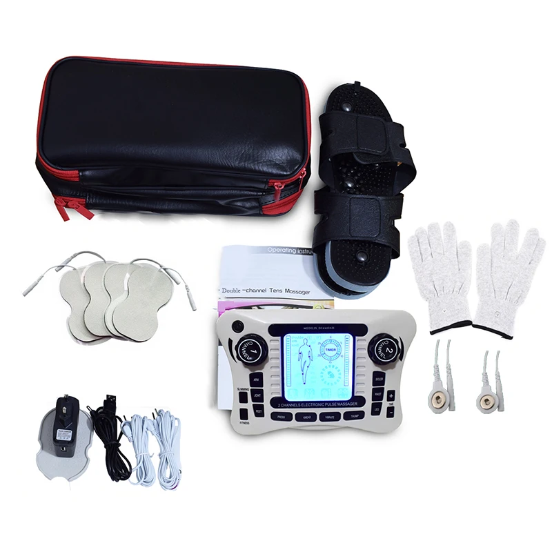 

Electrical Dual Channel Pain Relief Nerve Muscle Stimulator Tens Body Therapy Massage Physiotherapy Apparatus Foot Slipper
