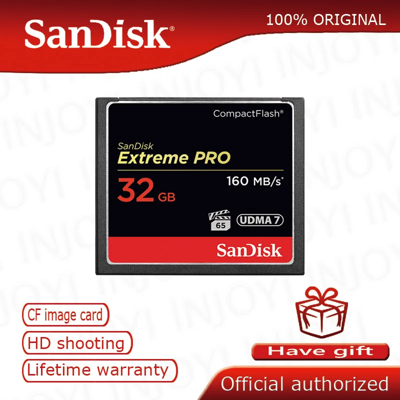 Карта памяти Sandisk Extreme Pro CF объемом 64 ГБ 32 16 128 компактная флэш карта до 160 МБ/с.