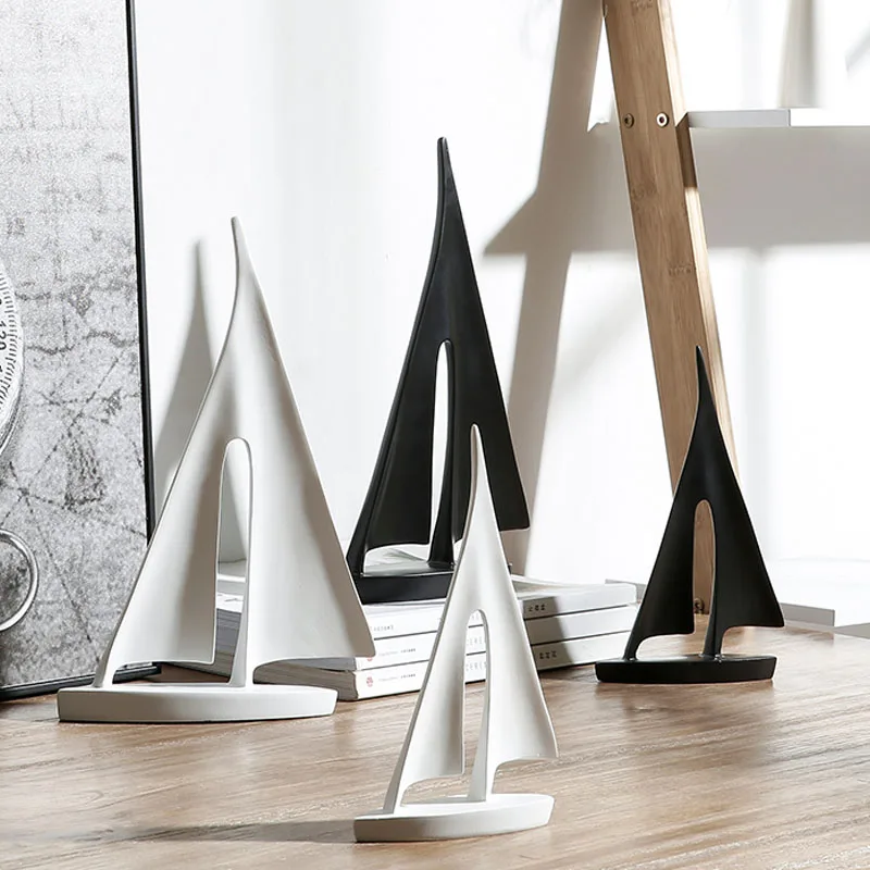 Современная Миниатюрная модель парусной лодки настольное украшение для офиса