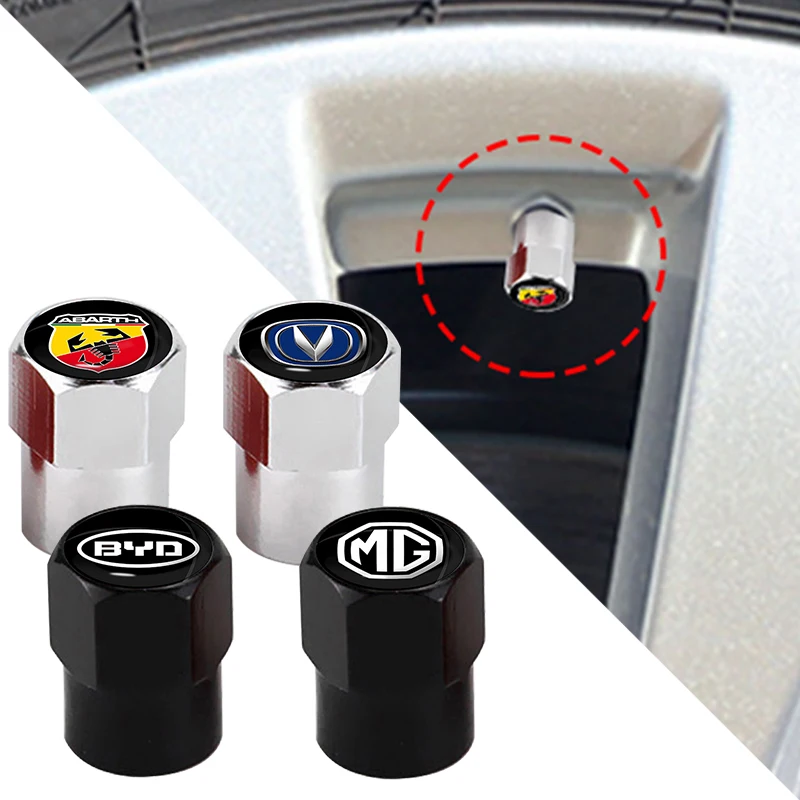 

4pcs New Car Tire Valve Stem Cover for Renault Clio 2 4 Megane 2 3 4 Trafic Logan Captur Emblems Kangoo 2021 Logo Car Accessorie