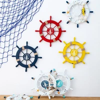 mediterranean ocean style wall hanging decoration wooden rudder anchor hanging decoration home decoration craft photo wall