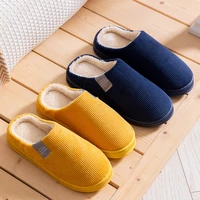 winter home slippers unisex cartoon cat shoes non slip soft winter warm house slippers indoor bedroom couples floor shoes