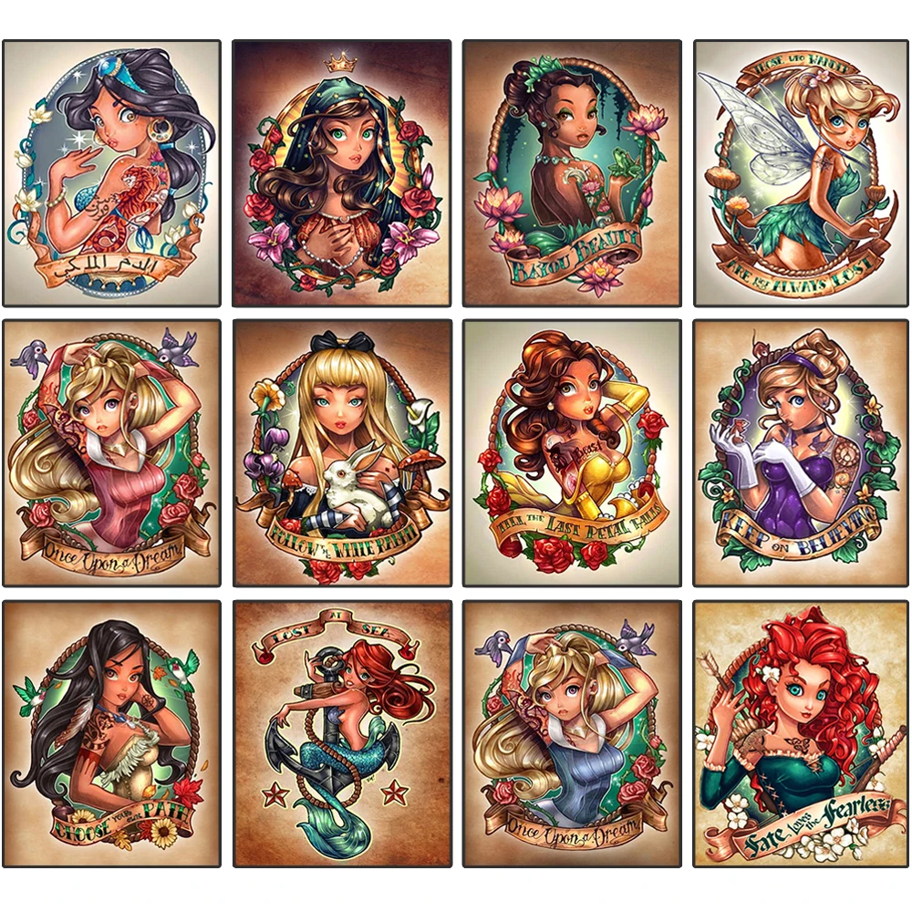 

Diy Diamond Painting Cartoon Girl Full Square Diamond Embroidery Cross Stitch 3D Rhinestone Mosaic Gift Set Handmade Decoration