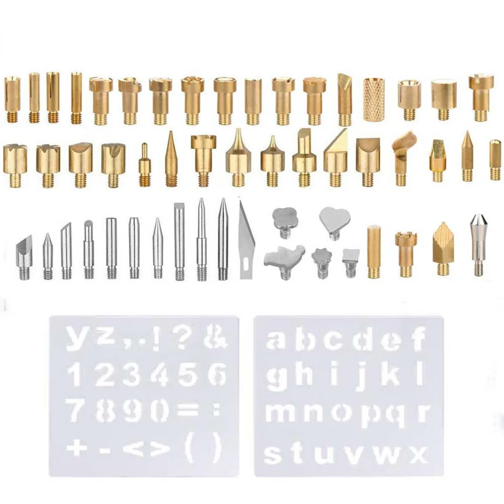 

41pcs/set Wood Burning Engraving Branding Brush Set LCD Digital Temperature Soldering Iron Welding Wood Embossing Burning Set