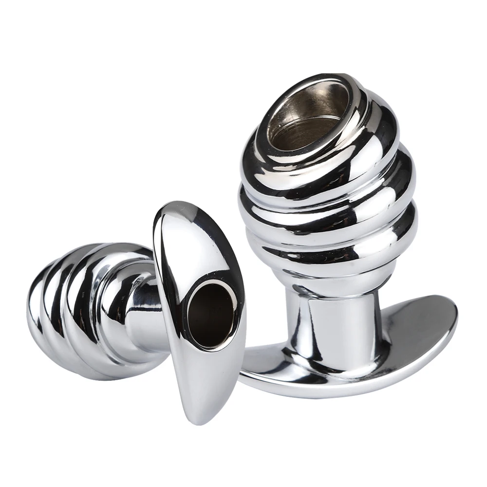 Hollow Anal Expander Metal Butt Plug Peep Vagina Dilator Prostate Massage Dildo Sex Toy Super Large Enema Buttplug For Woman Men | Красота и