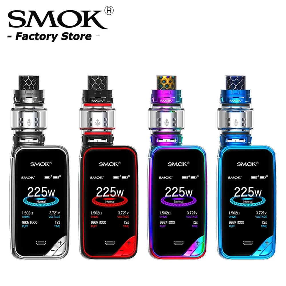 Оригинальный SMOK X-PRIV KIT 225W X Priv Mod Полный экран 8 мл TFV12 Prince Tank электронная сигарета