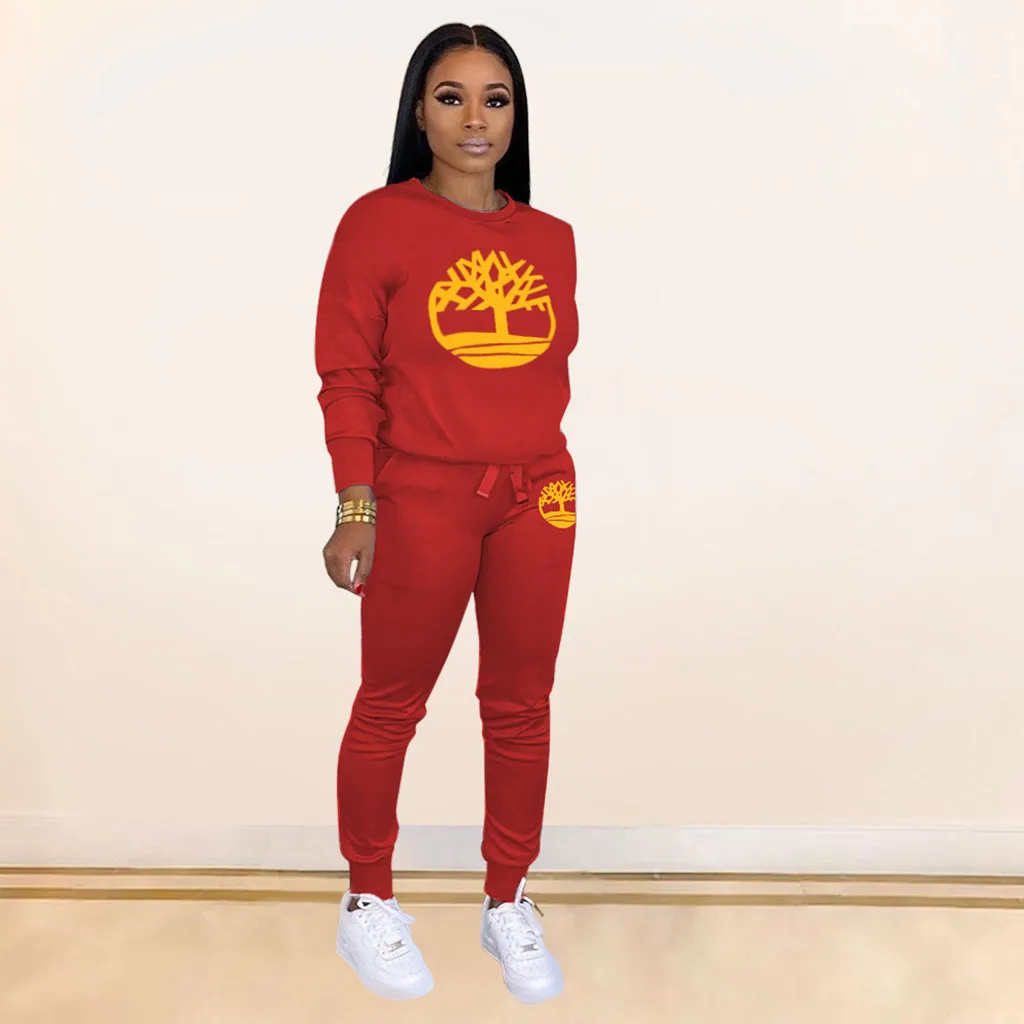 Новинка 2020 модный спортивный костюм для женщин и девушек с принтом свитер