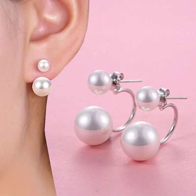 Женские серьги гвоздики с кристаллами и жемчугом|Серьги-гвоздики| |