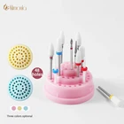 48 отверстий сверла для дизайна ногтей пустые пластиковые ящики для хранения держатель стенд дисплей контейнер аксессуары для маникюра акриловый чехол инструменты