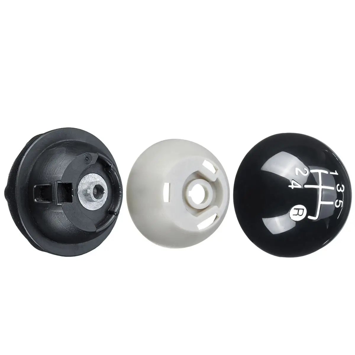 gear knob Автомобиль 5 скоростей Ручка переключения передач с крышкой пылезащитный чехол для Fiat 500 500c 2012 2013 автомобильный Стайлинг из искусственной кожи ABS черный#55344048 - Название цвета: gear knob