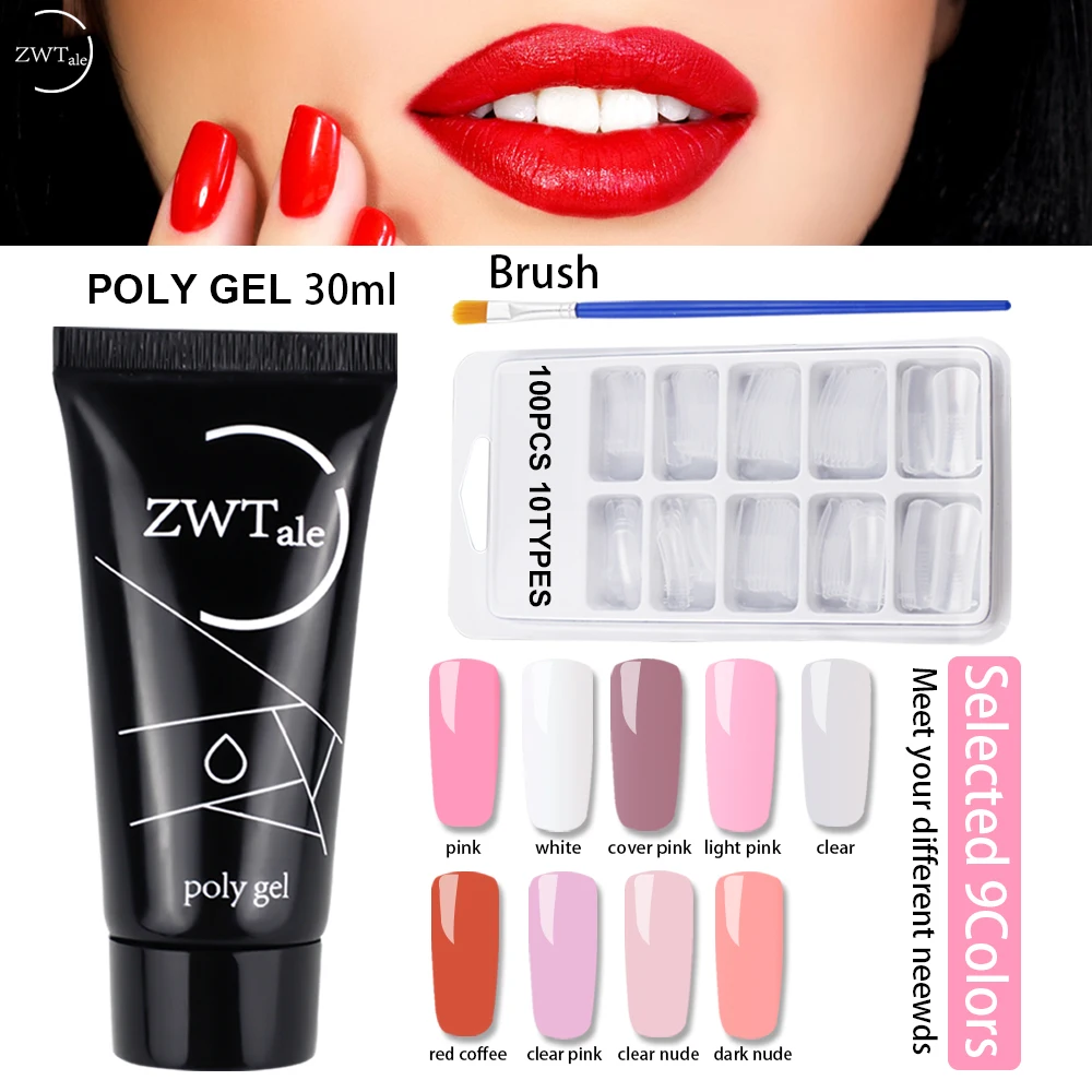 3 шт/комплект поли гель лак набор светодиодный прозрачный УФ Лаки лаки для ногтей