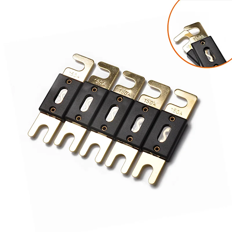 

ANL Большой предохранитель с болтом, позолоченный предохранитель, автомобильный предохранитель, вилка, 150 А, для аудио и видео систем автомоб...