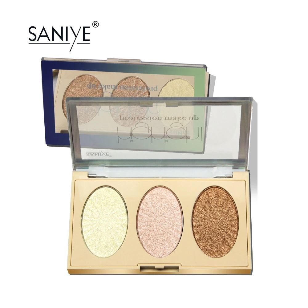 SANIYE Shimmer Хайлайтер для макияжа Палитра блестящий порошок макияж лица идеальный