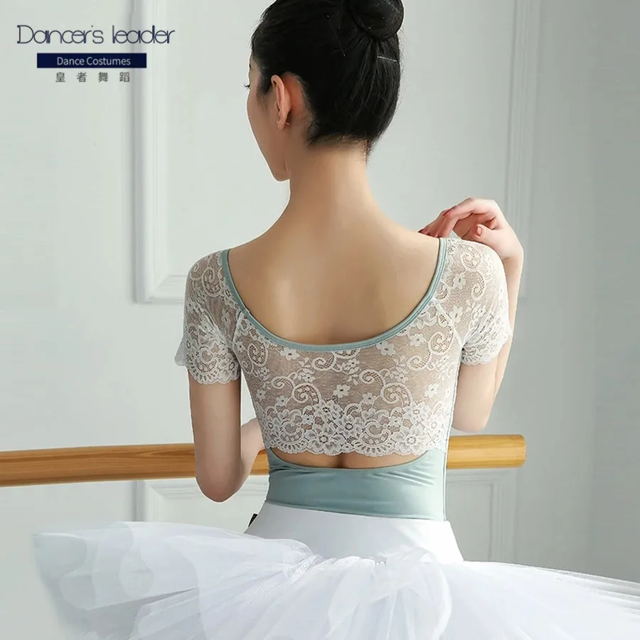 Балетное трико купальник для взрослых танцев Женская Одежда кружевное с
