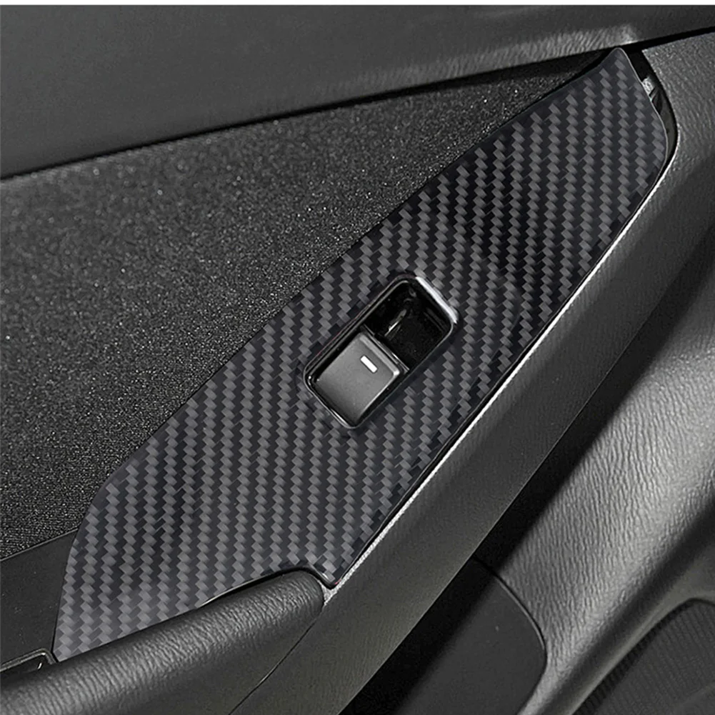 

Carbon Fiber Sticker For Mazda 3 Axela 2014 2017 2018 Car Window Control Button Frame Panel Trim Styling Accessories