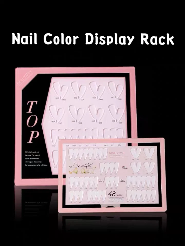 

Acrylic Fake Nail Art Board Display Nail Gel Polish Color Stand Beauty Salon Professional DIY Holder Manicure Tools