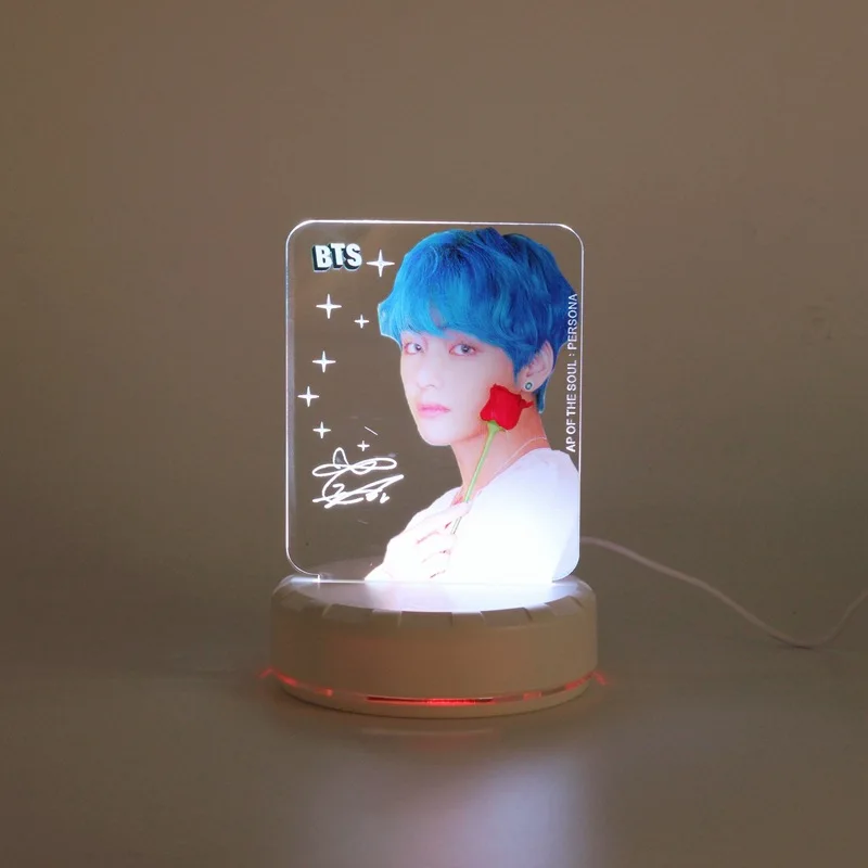 

2021 high quality Bangtan Boys Lamp 3d Night Light Cartoon Characters Colorful Light For Favorites