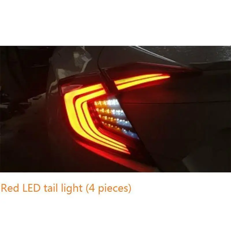 Дневные ходовые автомобильные боковые поворотники Cob Led Drl фары передние противотуманные задние Автомобильные фары в сборе 16 17 для Honda Civic - Цвет: MODEL L