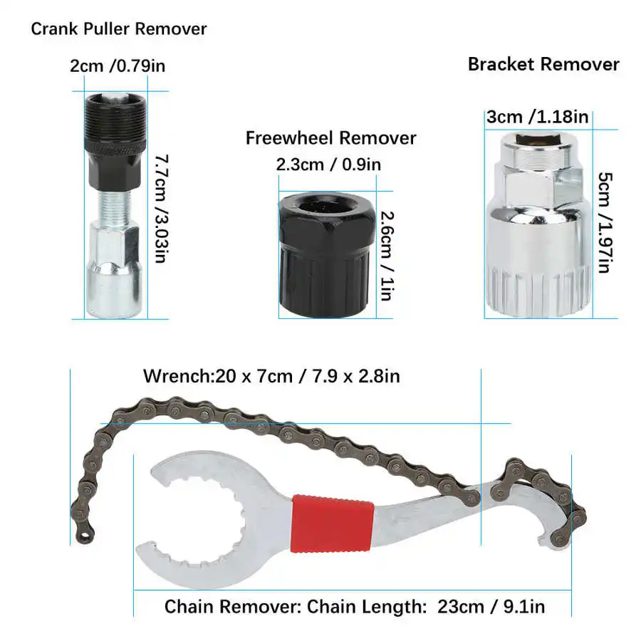 

Portable Mountain Bike Bicycle Chain Removal Bracket Remover Freewheel Remover Crank Puller Remover Tool For Bicycle Accesory