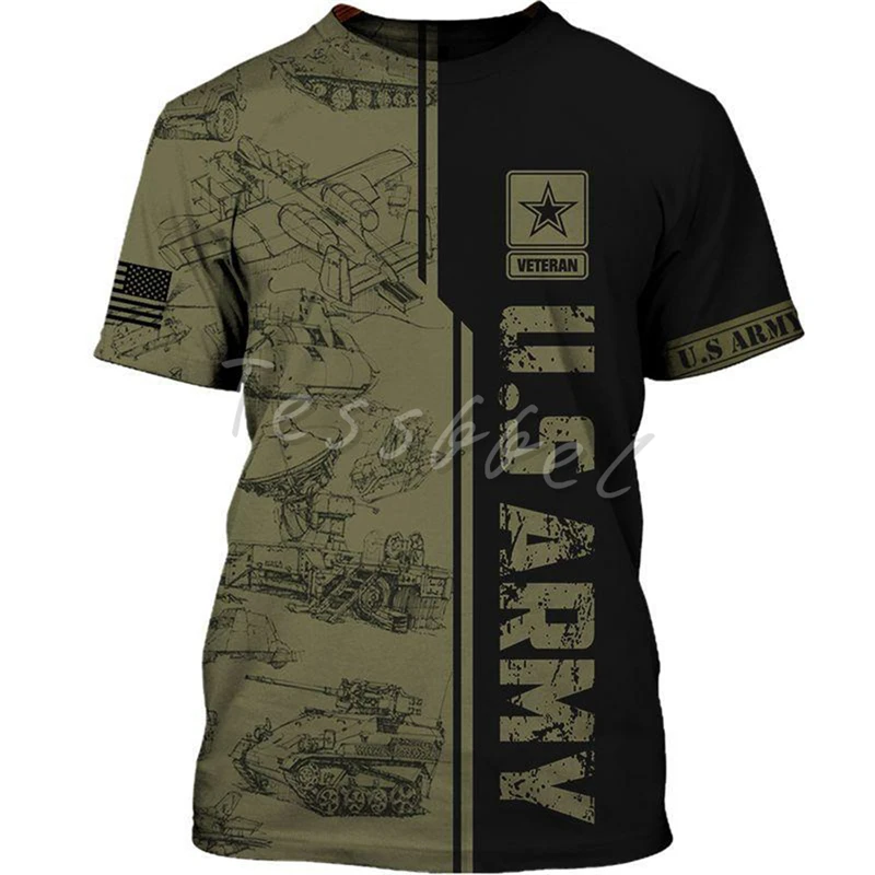 

Tessffel Newest US Army 3D Print Fashion T-Shirts Summer Casual Men/Women Harajuku Cool Camo Top Short Sleeve Streetwear A1