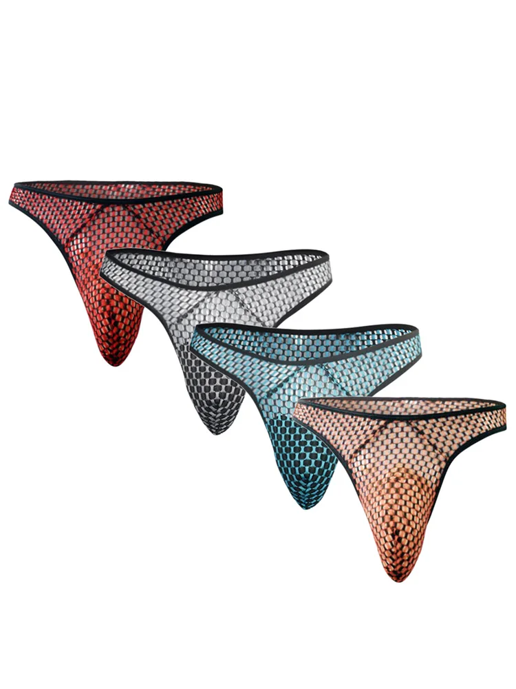 Мужское нижнее белье Т образные сексуальные мужские трусы большие сетчатые